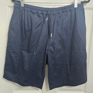Sandro Paris Mens New Gamma Navy Blue Drawstring Shorts SHPBE00057 Size 46 NWT